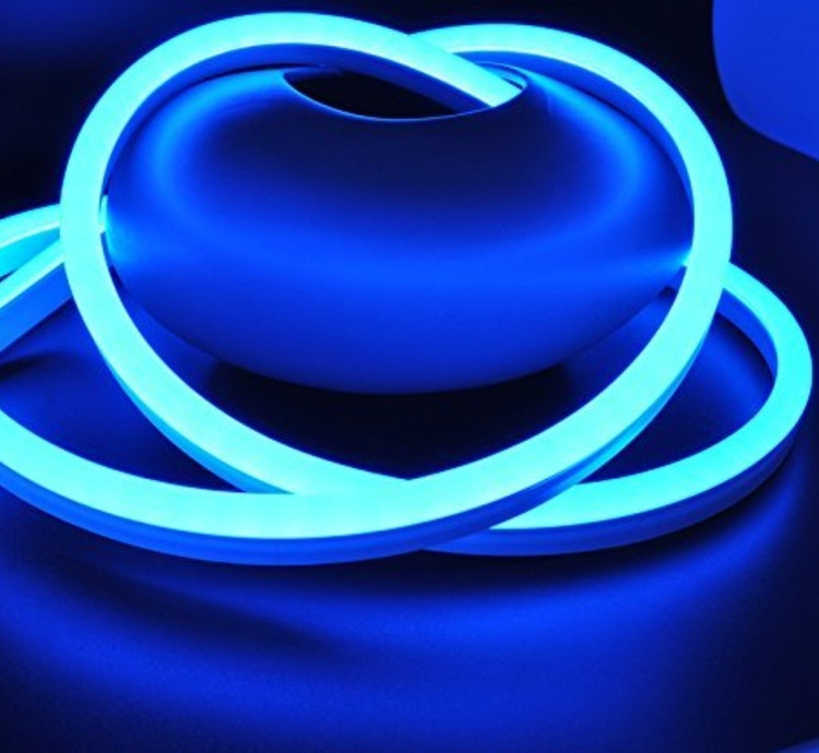ریسه نئون فلکسی pvc فیروزه ای 12 ولت 6*12