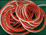 ریسه نئون فلکسی pvc قرمز 12 ولت 6*12